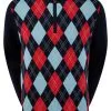 FootJoy Wool Blend Lined Argyle Pullover 92946 -Cheap Clothing Store FJ20WoolBlend ZipArgylePullover92946Front 489x700