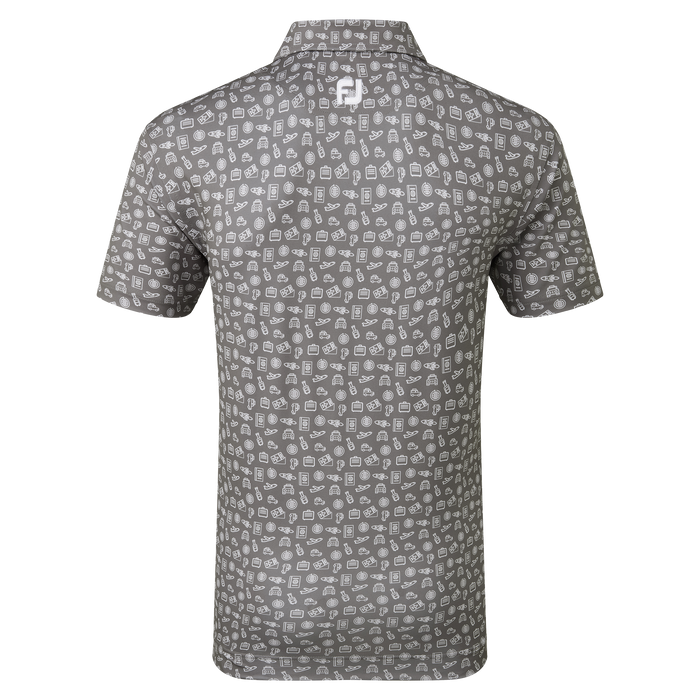 FootJoy Travel Print Lisle Men's Golf Polo Shirt 80049 6 FootJoy Travel Print Lisle Men's Golf Polo Shirt 80049 - Image 4