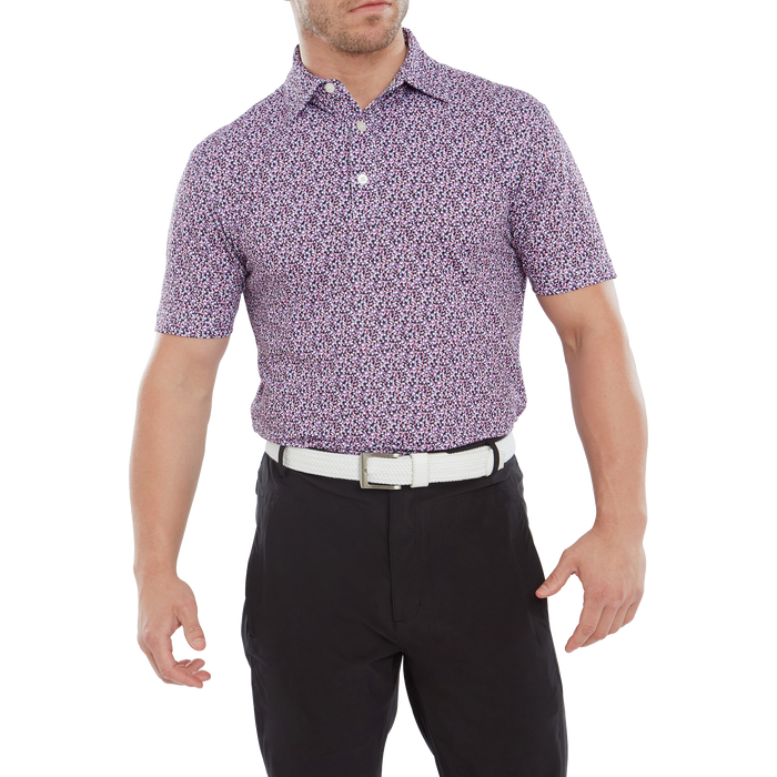 FootJoy Confetti Print Men's Golf Pique Shirt 80087 4 FootJoy Confetti Print Men's Golf Pique Shirt 80087 - Image 2