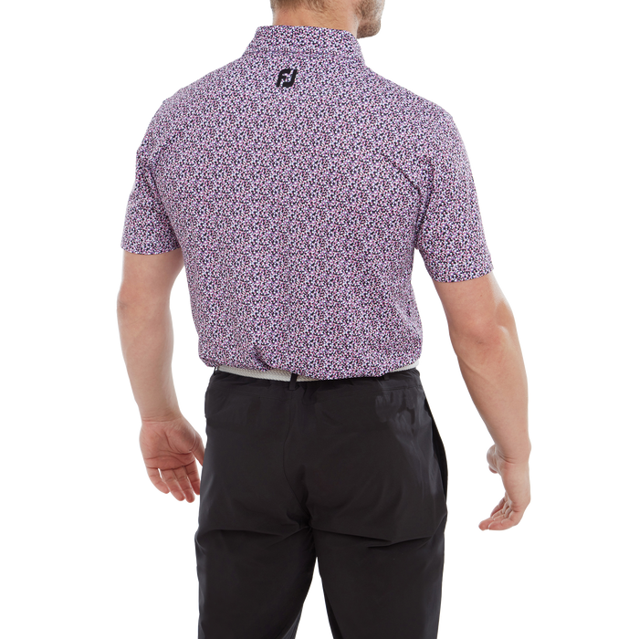 FootJoy Confetti Print Men's Golf Pique Shirt 80087 5 FootJoy Confetti Print Men's Golf Pique Shirt 80087 - Image 3