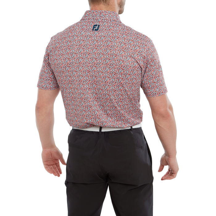 FootJoy Confetti Print Men's Golf Pique Shirt 80089 4 FootJoy Confetti Print Men's Golf Pique Shirt 80089 - Image 2