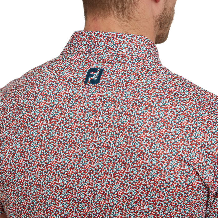 FootJoy Confetti Print Men's Golf Pique Shirt 80089 7 FootJoy Confetti Print Men's Golf Pique Shirt 80089 - Image 5