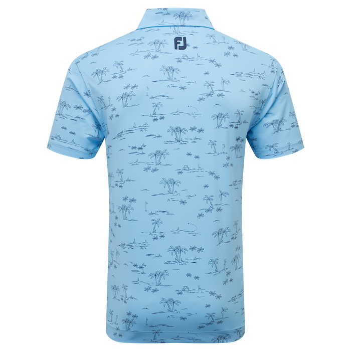 FootJoy Tropic Print Lisle Men's Golf Polo Shirt 80092 6 FootJoy Tropic Print Lisle Men's Golf Polo Shirt 80092 - Image 4
