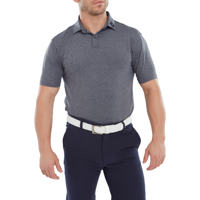 FootJoy Heather Self Collar Men's Golf Polo Shirt 80137 4 FootJoy Heather Self Collar Men's Golf Polo Shirt 80137 - Image 2