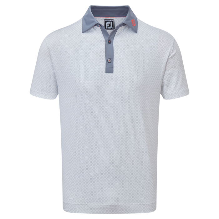 FootJoy Diamond Dot Print Lisle Golf Shirt 88365 3 FootJoy Diamond Dot Print Lisle Golf Shirt 88365