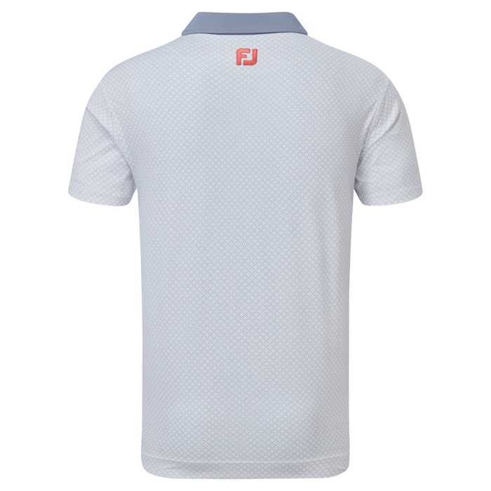 FootJoy Diamond Dot Print Lisle Golf Shirt 88365 6 FootJoy Diamond Dot Print Lisle Golf Shirt 88365 - Image 4