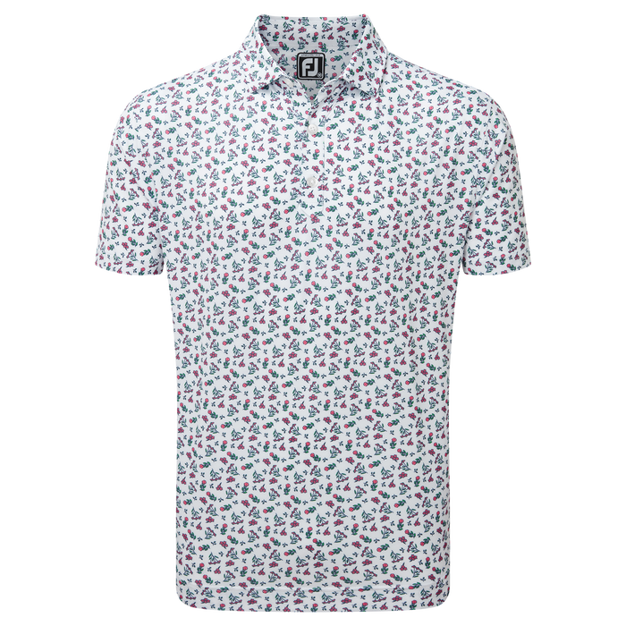 FootJoy Mini Floral Lisle Golf Shirt 88784 3 FootJoy Mini Floral Lisle Golf Shirt 88784