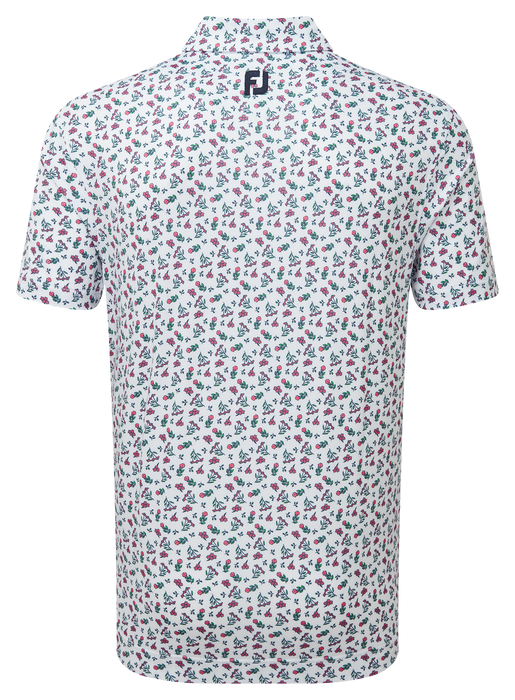 FootJoy Mini Floral Lisle Golf Shirt 88784 4 FootJoy Mini Floral Lisle Golf Shirt 88784 - Image 2