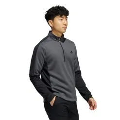 Adidas Colorblock Quarter Zip Sweatshirt 9 Adidas Colorblock Quarter Zip Sweatshirt -Cheap Clothing Store HC5573 APP on model walking white 700x700