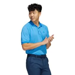 Adidas Moss Stitch Polo Golf Shirt -Cheap Clothing Store HE2895 APP on model walking white 700x700