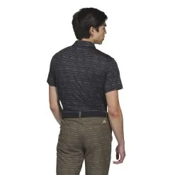 Adidas Stripe Zip Men's Golf Polo Shirt -Cheap Clothing Store IC1347 5 APPAREL OnModel BackView white 700x700